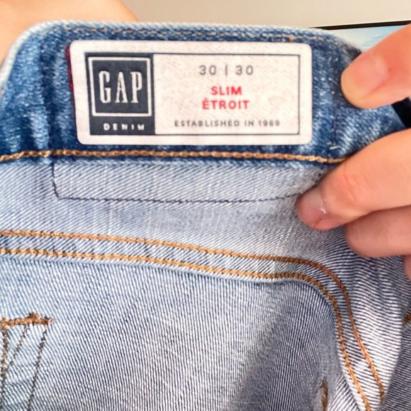 GAP 30x30 Slim Light Blue Denim - Picture 3 of 3